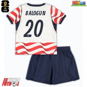 Estados Unidos Folarin Balogun #20 Primera Equipación Niños Mundial 2026 Manga Corta (+ Pantalones cortos)